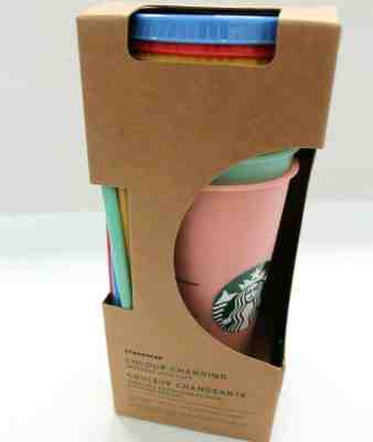 Starbucks Color-Changing Reusable Cold Cups Venti 24 oz Set of 5 - Sold on eBay Nov, 29th 2019 for $75.61