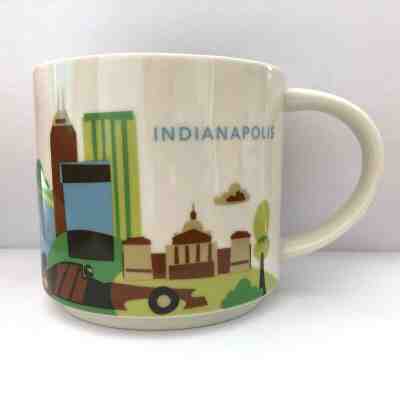 Starbucks You Are Here YAH Indianapolis Indiana 14 oz Coffee MUG Cup NEW Retired - Sold on eBay Nov, 29th 2019 for $17.06