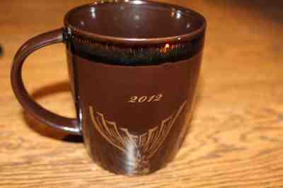 Starbucks Coffee Mermaid 2012 Bone China Mug Black Brown Gold 12oz  - Sold on eBay Nov, 29th 2019 for $15.00