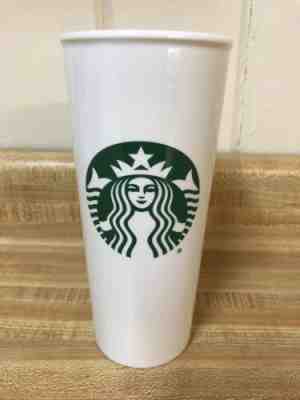 Starbucks Ceramic Cup White Tumbler 16 oz 2016 Coffee Mug EUC - Sold on eBay Nov, 29th 2019 for $30.77