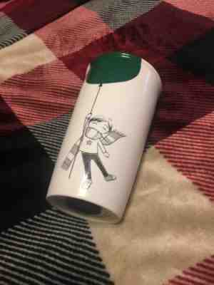 Starbucks Ceramic Travel Tumbler Mug Boy Green Balloon 12 oz Cup 2014 - Sold on eBay Nov, 29th 2019 for $17.99