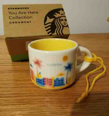 Starbucks Coffee You Are Here FLORIDA Ceramic Mug Ornament New with Box - Sold on eBay Nov, 29th 2019 for $18.50