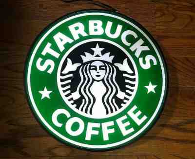  Starbucks Coffee Bar Lamp Decor LED 3D Sign 12" - Sold on eBay Nov, 29th 2019 for $51.25