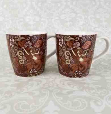 Starbucks 2008 pair of Anniversary Blend Bronze Siren Logo 12 ounce Mugs Mermaid - Sold on eBay Nov, 29th 2019 for $29.99
