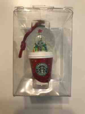 Starbucks 2007 Holiday Snow Globe Red Coffee Cup Christmas Ornament Tree - Sold on eBay Nov, 28th 2019 for $27.99
