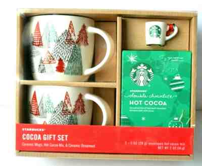 Starbucks 2 Large Coffee Cups Hot Cocoa Gift Set Holiday Boxed Cup Ornament New - Sold on eBay Nov, 28th 2019 for $26.09