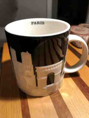 Starbucks City Mug, PARIS, Relief Collection, Black-White, New with SKU, 16 oz. - Sold on eBay Nov, 28th 2019 for $50.00