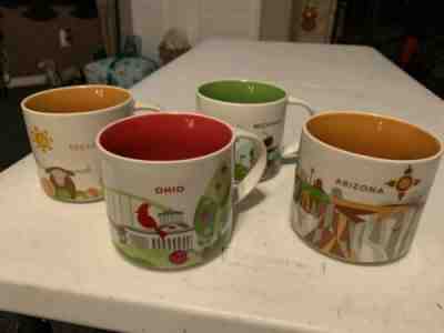 4 Starbucks You Are Here Mugs - Sold on eBay Nov, 28th 2019 for $15.00