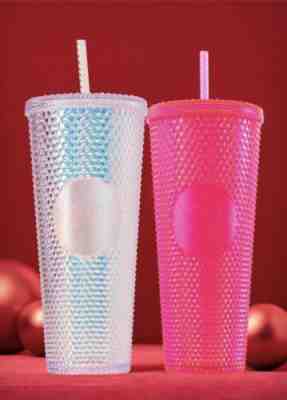 Set Of 2 Starbucks Venti Studded Tumbler Cup 2019 Holiday Christmas - Sold on eBay Nov, 30th 2019 for $32.00