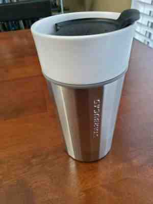Starbucks 2015 Faceted 12 oz Stainless Steel & Ceramic Tumbler Mug NWT w/ scuffs - Sold on eBay Nov, 30th 2019 for $19.95