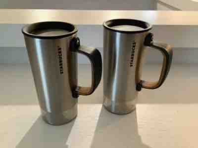 Starbucks 2012 Stainless Steel Travel Mug Cork  12 fl oz French Text Set Of 2 - Sold on eBay Nov, 30th 2019 for $29.99