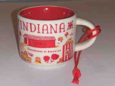 STARBUCKS Been There INDIANA 2 oz ORNAMENT MUG Coffee Espresso Cup 2018 - Sold on eBay Nov, 30th 2019 for $24.99