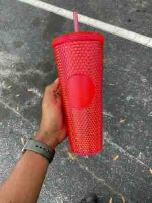 2019 Starbucks cup  Neon Pink Studded Tumbler - Holiday Christmas - Sold on eBay Nov, 30th 2019 for $24.99