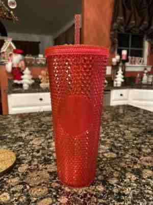 Starbucks Neon-Pink Studded Cold Cup Tumbler Winter Holiday Limited Edition 2019 - Sold on eBay Nov, 30th 2019 for $29.99