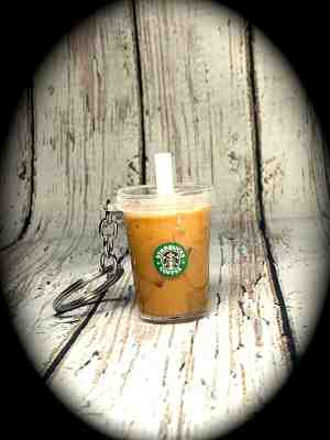 Mini Starbucks Iced Coffee/Latte Key Chain Christmas Ornament - Sold on eBay Nov, 30th 2019 for $15.00