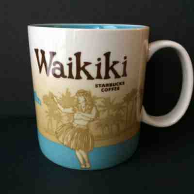 Starbucks Waikiki Hawaii Global Icon Collector Series 16 oz Coffee Cup Mug 2011 - Sold on eBay Nov, 30th 2019 for $24.99