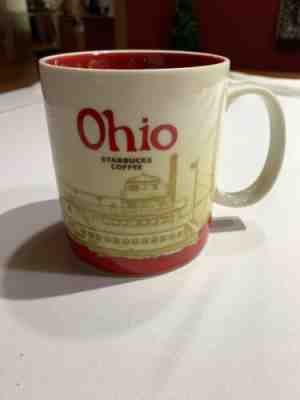 Starbucks Ohio Collectors Series Coffee Mug Cup 16oz Beige & Red 2012 Never Used - Sold on eBay Nov, 30th 2019 for $20.00