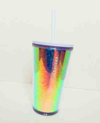 Starbuck Tumbler Unicorn Iridescent Lavender 2019 Holiday Winter Cold Cup 16oz - Sold on eBay Nov, 30th 2019 for $38.00