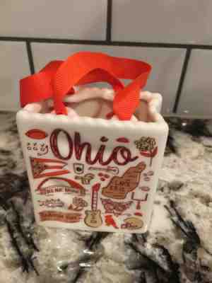 Starbucks Holiday Christmas 2019 OHIO “Been There” Bag Ornament Rock Hall - Sold on eBay Nov, 30th 2019 for $22.00