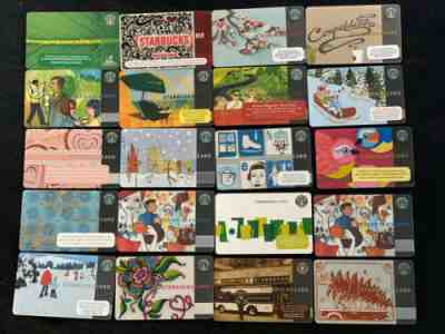 20 X Starbucks Card Old Logo Mixed Lot!!PIN INTACT!Brand New!!! - Sold on eBay Nov, 29th 2019 for $15.00