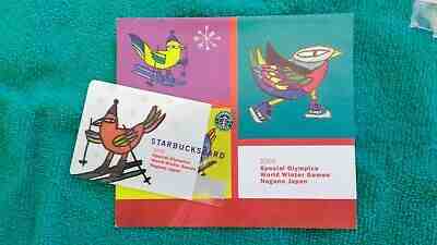 STARBUCKS Japan Nagano Special Olympics Gift Card w/Matching Sleeve US Seller! - Sold on eBay Nov, 29th 2019 for $38.77