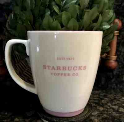Rare STARBUCKS 2006 Pink Lettering White Abbey Large Mug 18 oz PRISTINE! - Sold on eBay Nov, 29th 2019 for $30.00