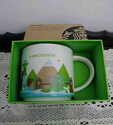 Starbucks You Are Here Collection Vancouver Coffee Mug Cup 2017 New in Box 14oz - Sold on eBay Nov, 29th 2019 for $25.00