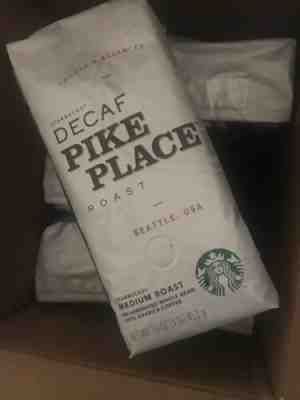 Starbucks Pike Place Decaf Whole Bean Coffee 6 - 1lb Bags Medium Roast 6/2019 - Sold on eBay Dec, 1st 2019 for $16.99