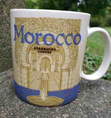 Starbucks Morocco City Mug 2016 16 Oz Blue Coffee Cup Collectors 