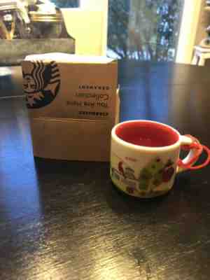 Starbucks Christmas Ornament OHIO 2017 2oz Ceramic Demi Mug You Are Here W/Box - Sold on eBay Dec, 1st 2019 for $15.00