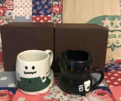 Starbucks Japan Halloween Cat & Ghost Mug Set 2019 12oz F/S - Sold on eBay Dec, 1st 2019 for $99.99