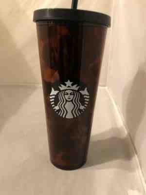 Starbucks Tortoise Shell Acrylic Cold Cup Tumbler Venti 24 oz - Sold on eBay Dec, 1st 2019 for $35.00