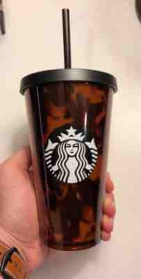 Starbucks Tortoise Shell Print Cold Cup Tumbler To Go 16 oz SKU# 762111332882 - Sold on eBay Dec, 1st 2019 for $20.99