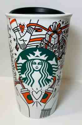 2017 STARBUCKS CERAMIC CHRISTMAS HOLIDAY SIREN TRAVEL12 OZ. MUG TUMBLER . NEW - Sold on eBay Dec, 1st 2019 for $20.00