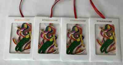 Starbucks Christmas Mermaid Siren Enamel Ornament Holiday 2017 NEW-LOT OF 4 - Sold on eBay Dec, 1st 2019 for $20.00