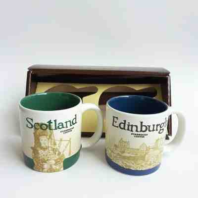 2 Demitasse Starbucks City Mugs 3 oz EDINBURGH & SCOTLAND series 2017, New - Sold on eBay Dec, 1st 2019 for $21.00