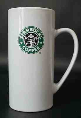 Starbucks Tall Skinny Latte White Coffee Mug Cup Mermaid Logo 14 oz - Sold on eBay Dec, 1st 2019 for $21.22