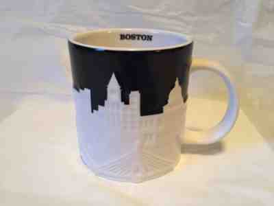 Starbucks Mug 2012 Collectors Series Boston Skyline Black White 16oz - Sold on eBay Dec, 1st 2019 for $25.00