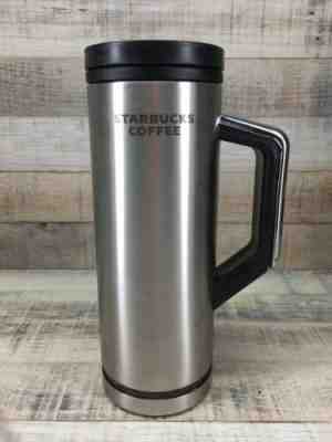 2009 Starbucks Stainless Steel Travel Tumbler W/ Wood Grain Handle - Sold on eBay Dec, 1st 2019 for $29.99