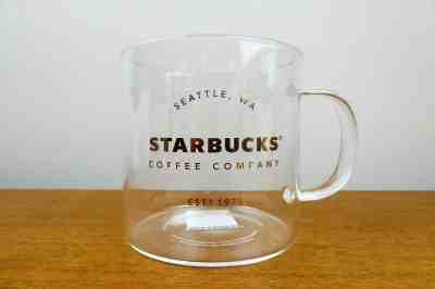 2015 Starbucks Heritage Mug - Clear Glass with Gold - Seattle EST 1971 - EXC - Sold on eBay Dec, 1st 2019 for $19.99