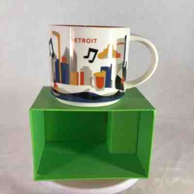 NIB With SKU STARBUCKS DETROIT MICHIGAN USA  You Are Here (YAH)  14 Oz Mug - Sold on eBay Dec, 1st 2019 for $22.22