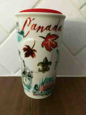 2016 Starbucks Canada Ceramic Travel Coffee Tumbler Mug -poutine gastown hockey - Sold on eBay Dec, 1st 2019 for $20.00