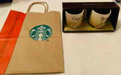 Starbucks Cusco And Peru Demitasse Set of (2) Espresso Coffee Mugs - Sold on eBay Dec, 1st 2019 for $26.00