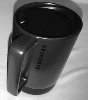 STARBUCKS Black Ceramic Desktop Mug with Lid & Silicone Nonslip Bottom, 14 fl oz - Sold on eBay Nov, 30th 2019 for $19.99