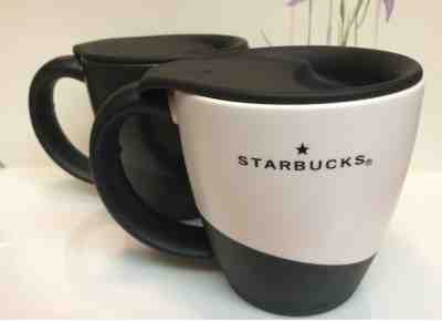 Vintage Starbucks Barista Travel mug (2001) 1 pair black and white New *Rare* - Sold on eBay Nov, 30th 2019 for $49.99