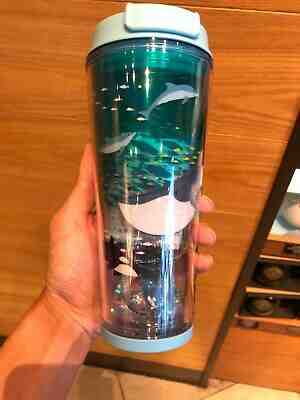 Starbucks Ocean 2019 Summer Whales Snow Globe Tumbler Cup Limited New 12oz - Sold on eBay Nov, 30th 2019 for $46.99