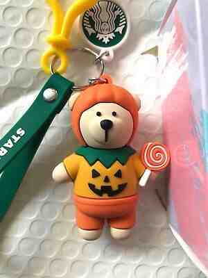 Starbucks Bear Keychain Bearista Halloween Pumpkin Teddy Holiday Collection New - Sold on eBay Nov, 30th 2019 for $19.99