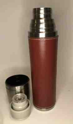 NWOT Starbucks 2003 Barista Leather Stainless Thermos - Sold on eBay Nov, 30th 2019 for $25.95