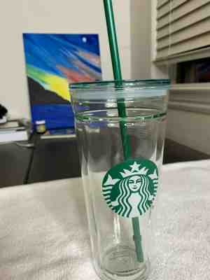 Starbucks Venti Clear Glass Double Wall Cold Cup Tumbler 20 oz Brand New Rare - Sold on eBay Nov, 30th 2019 for $77.99