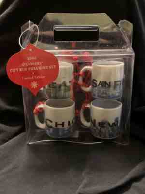 NIB! 2003 Starbucks City Mugs Christmas Ornament New York Seattle Chicago Set - Sold on eBay Nov, 30th 2019 for $34.99